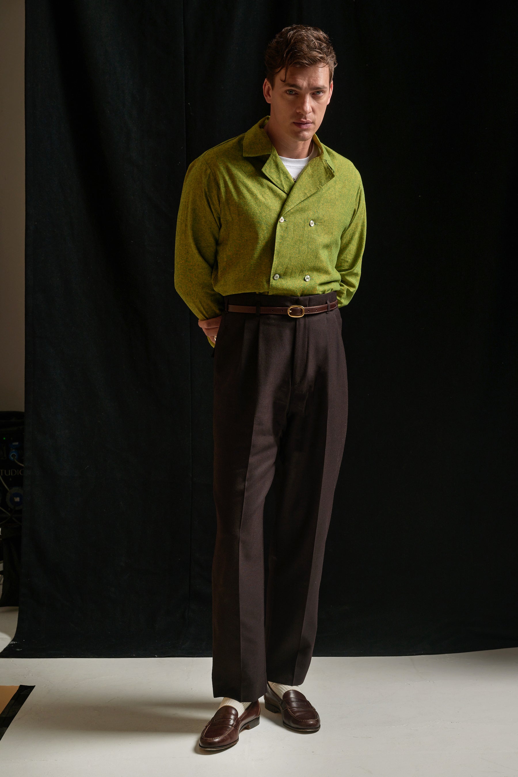 Yepme Pista Green Formal Shirt with Brown Trousers & Slip-on Shoes –  suprit-test