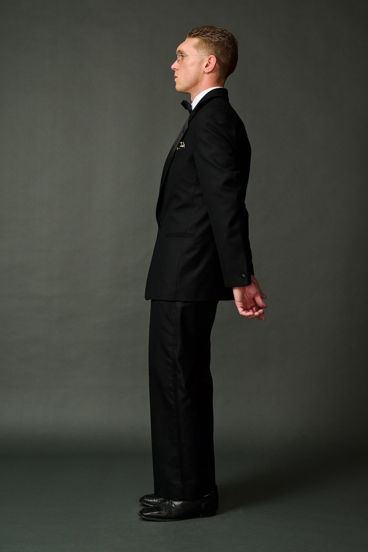Gene black tie tuxedo suit