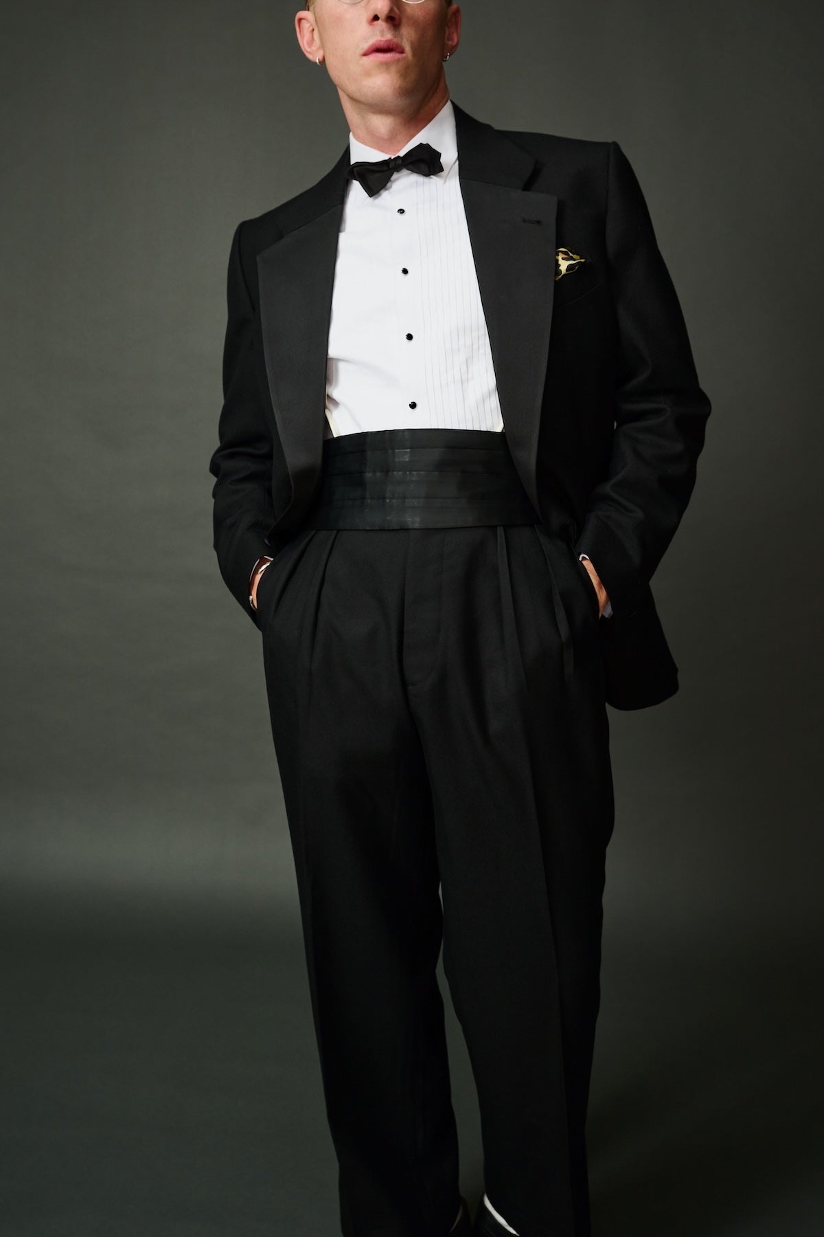 Gene black tie tuxedo suit