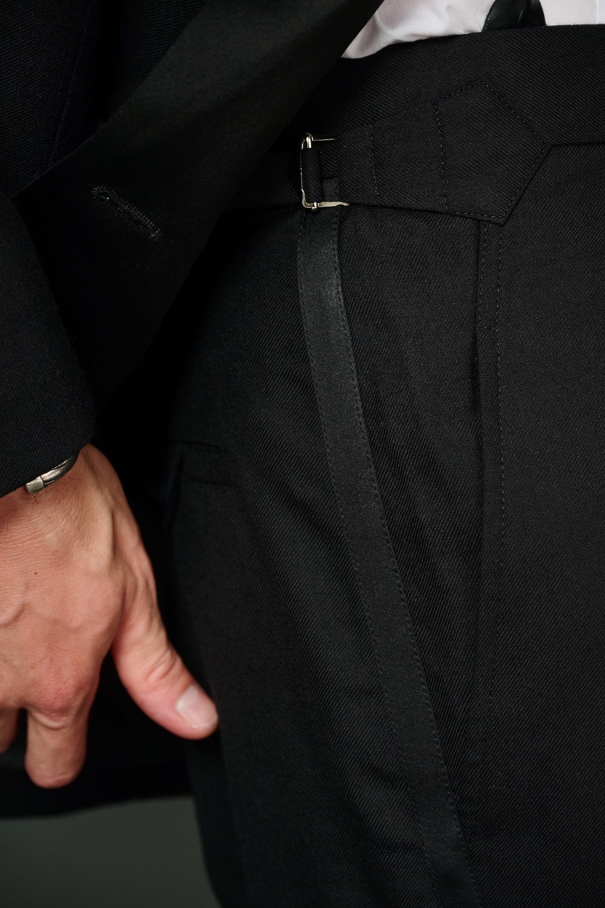 Gene black tie tuxedo suit
