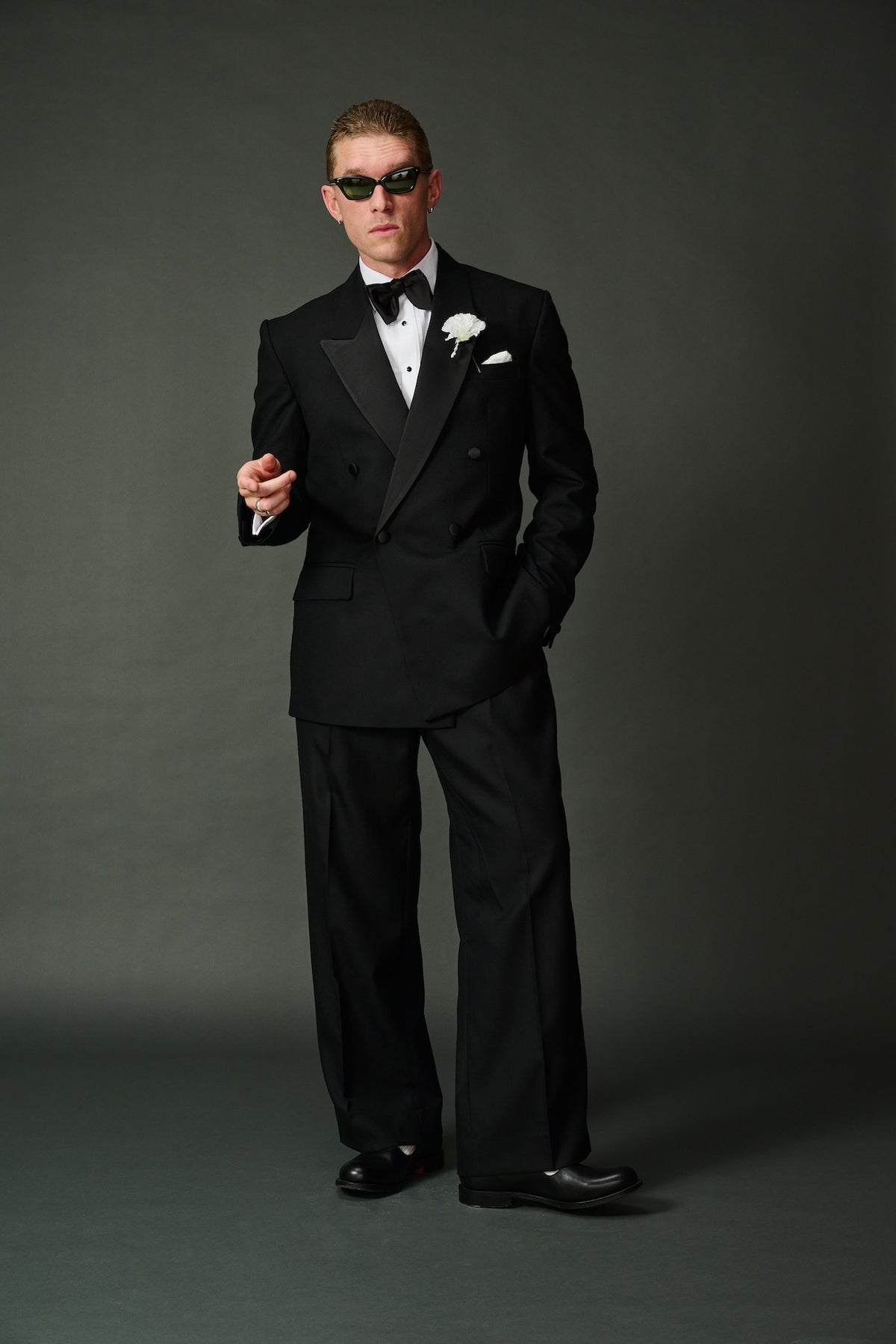 Giorgio black tie tuxedo suit