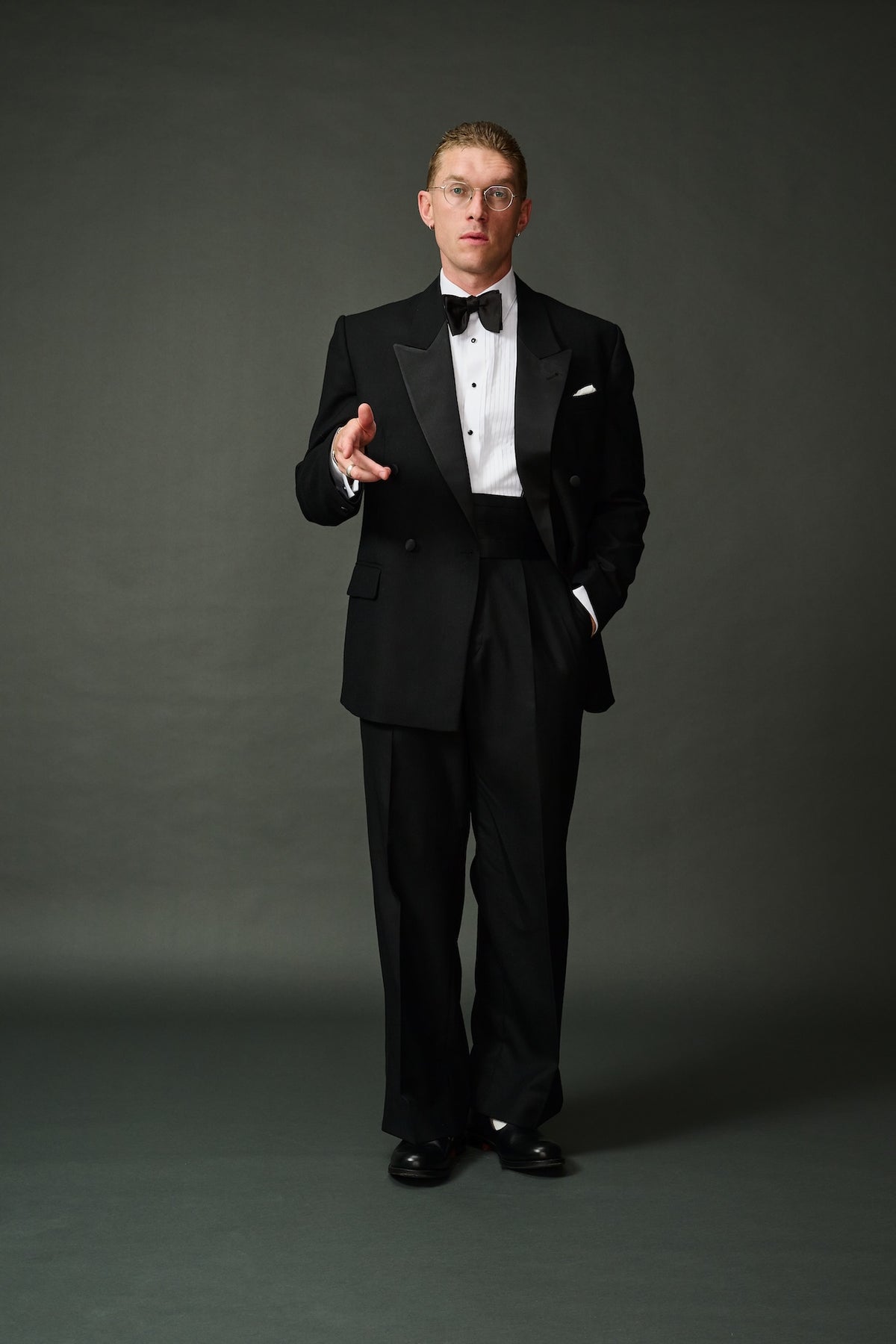 Giorgio black tie tuxedo suit