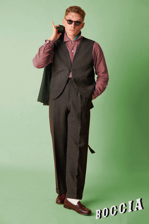 Boccia 2pc suit set - trousers and waistcoat (in Boccia fabric