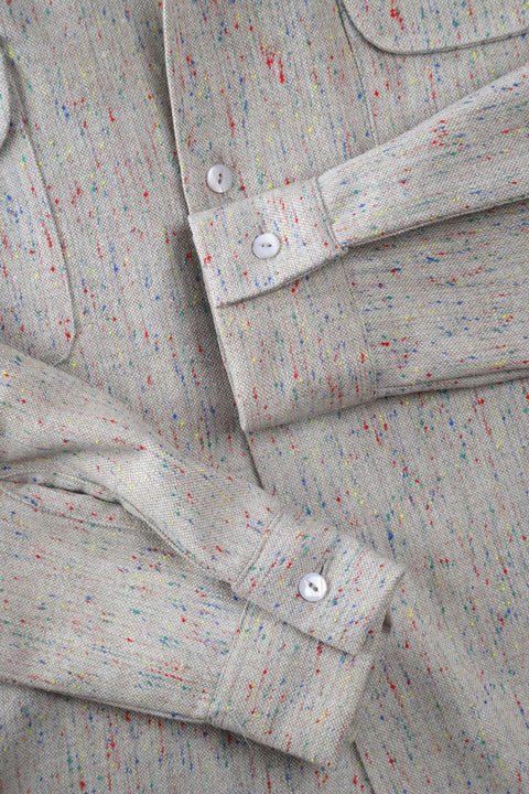 Soft greyge confetti fleck shirt