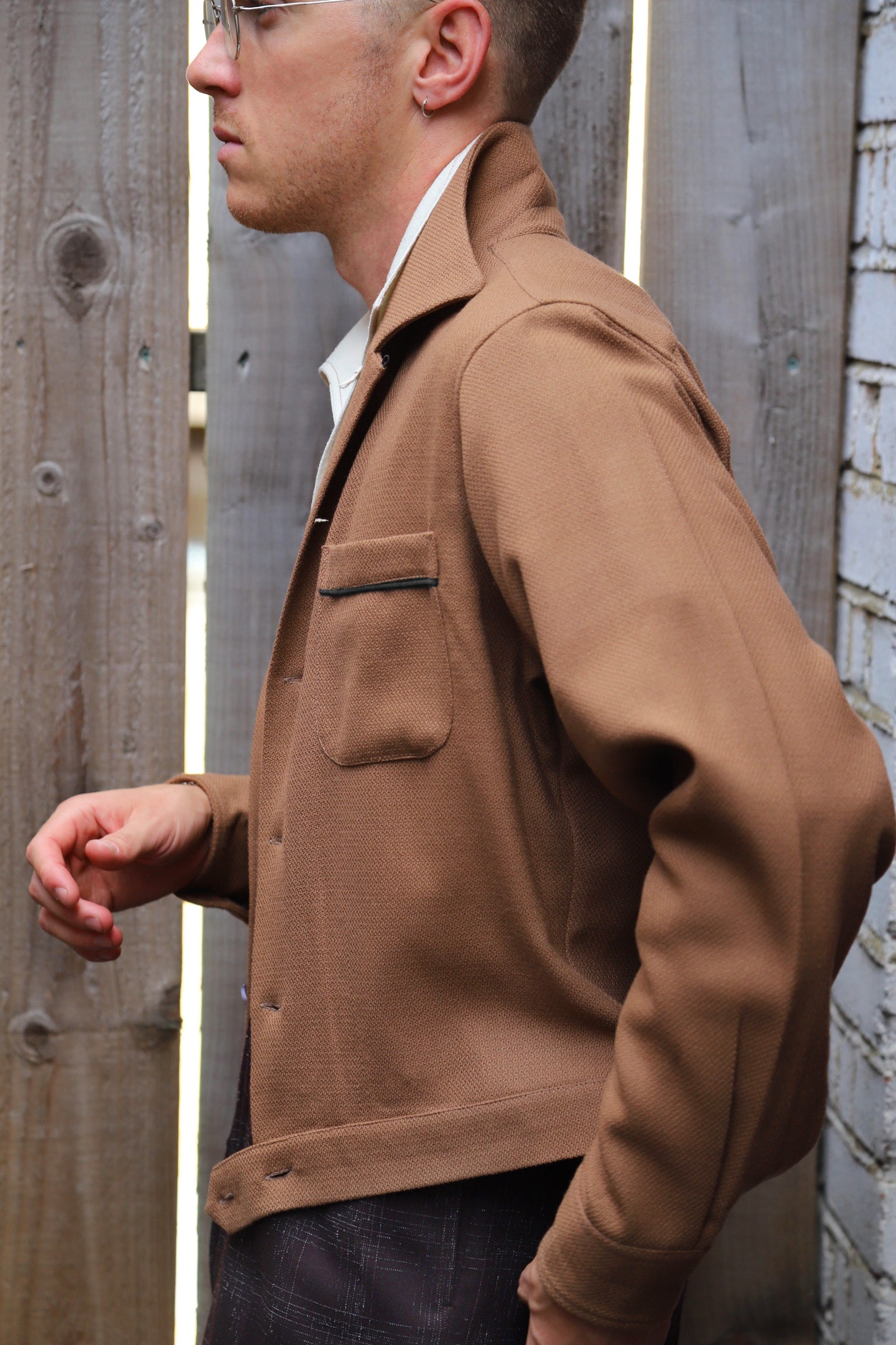 NEAT Cotton Kersey / Wide BROWN 44-