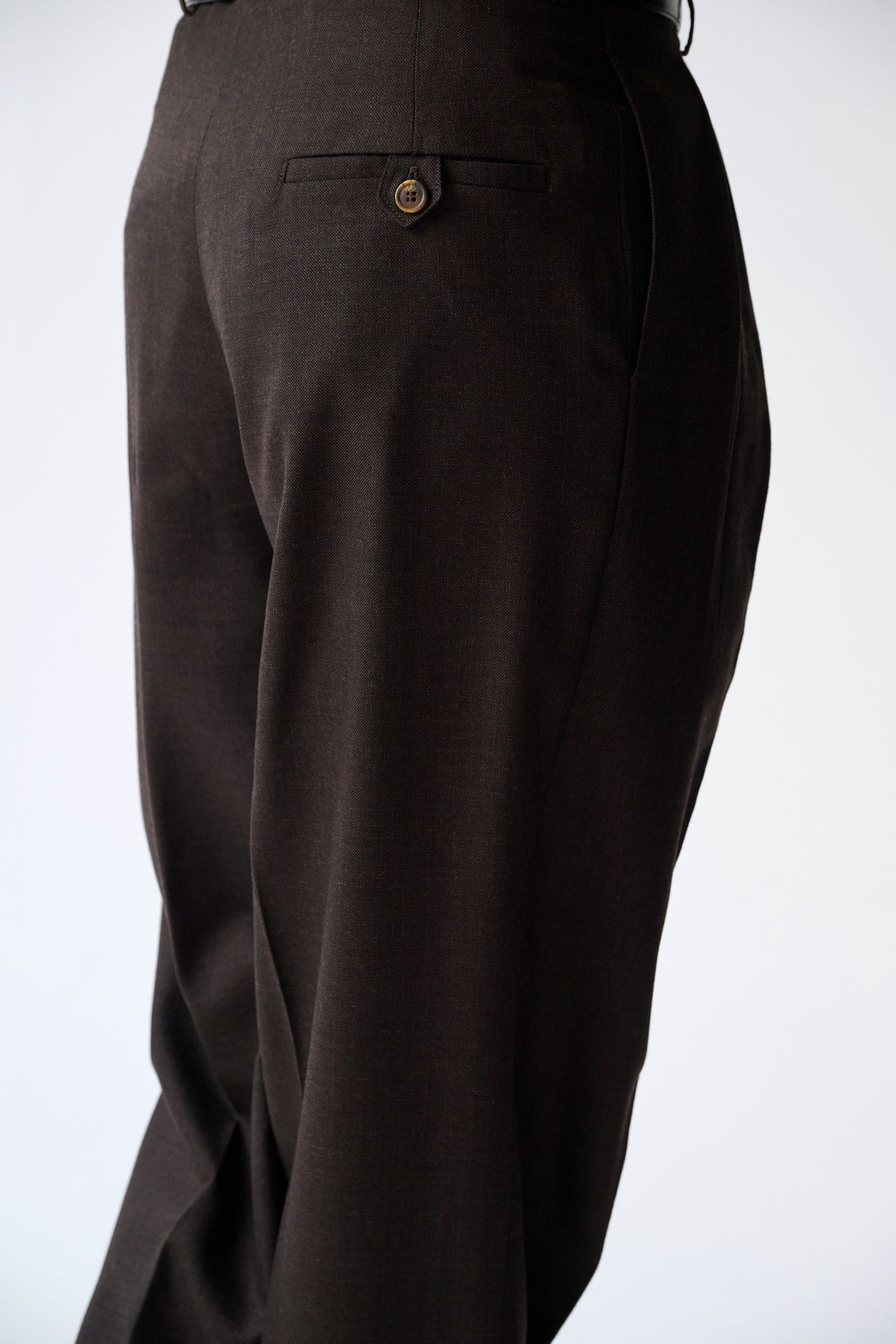 Brown-black classic wide-leg trousers