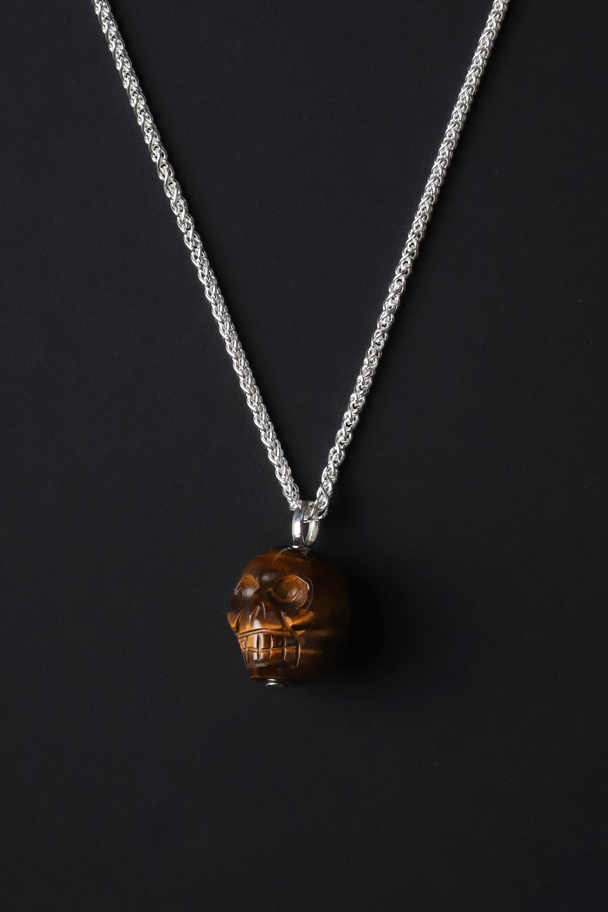 1960s tigers eye skull pendant necklace (LIMTED EDITION of 25)