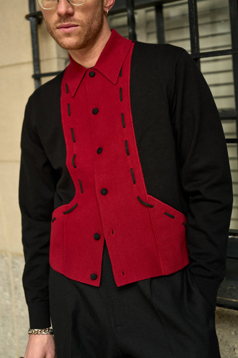 Black/red Highway knit