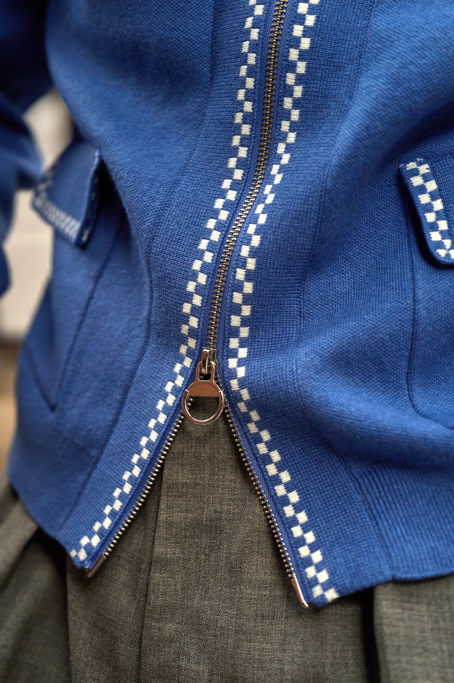 Blue temple knit