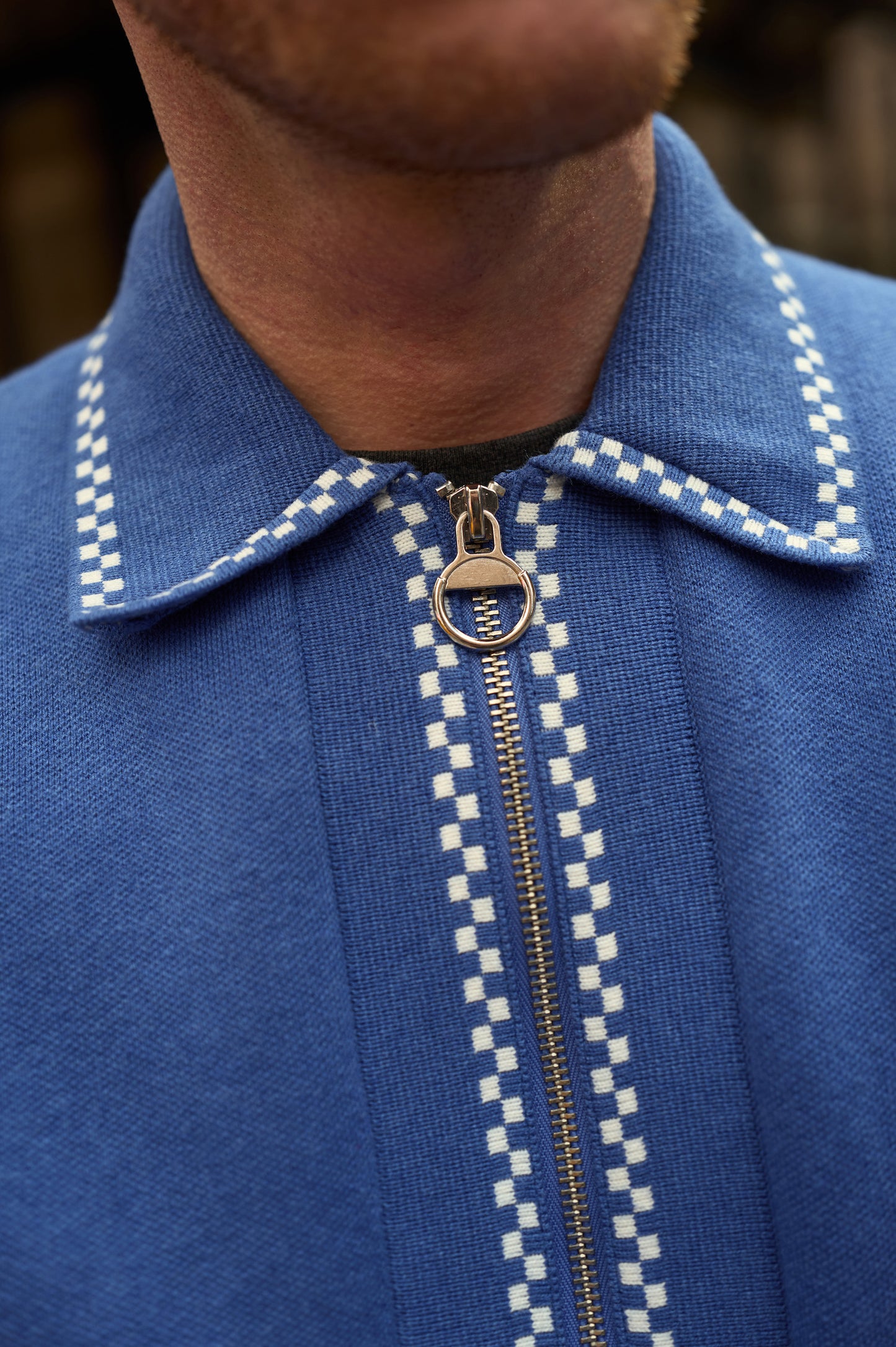 Blue temple knit