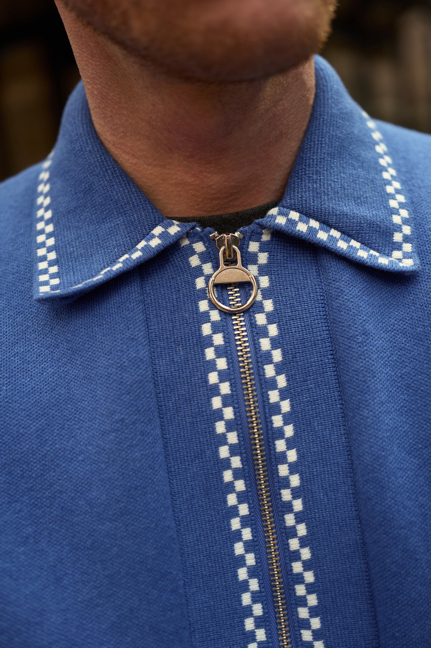 Blue temple knit