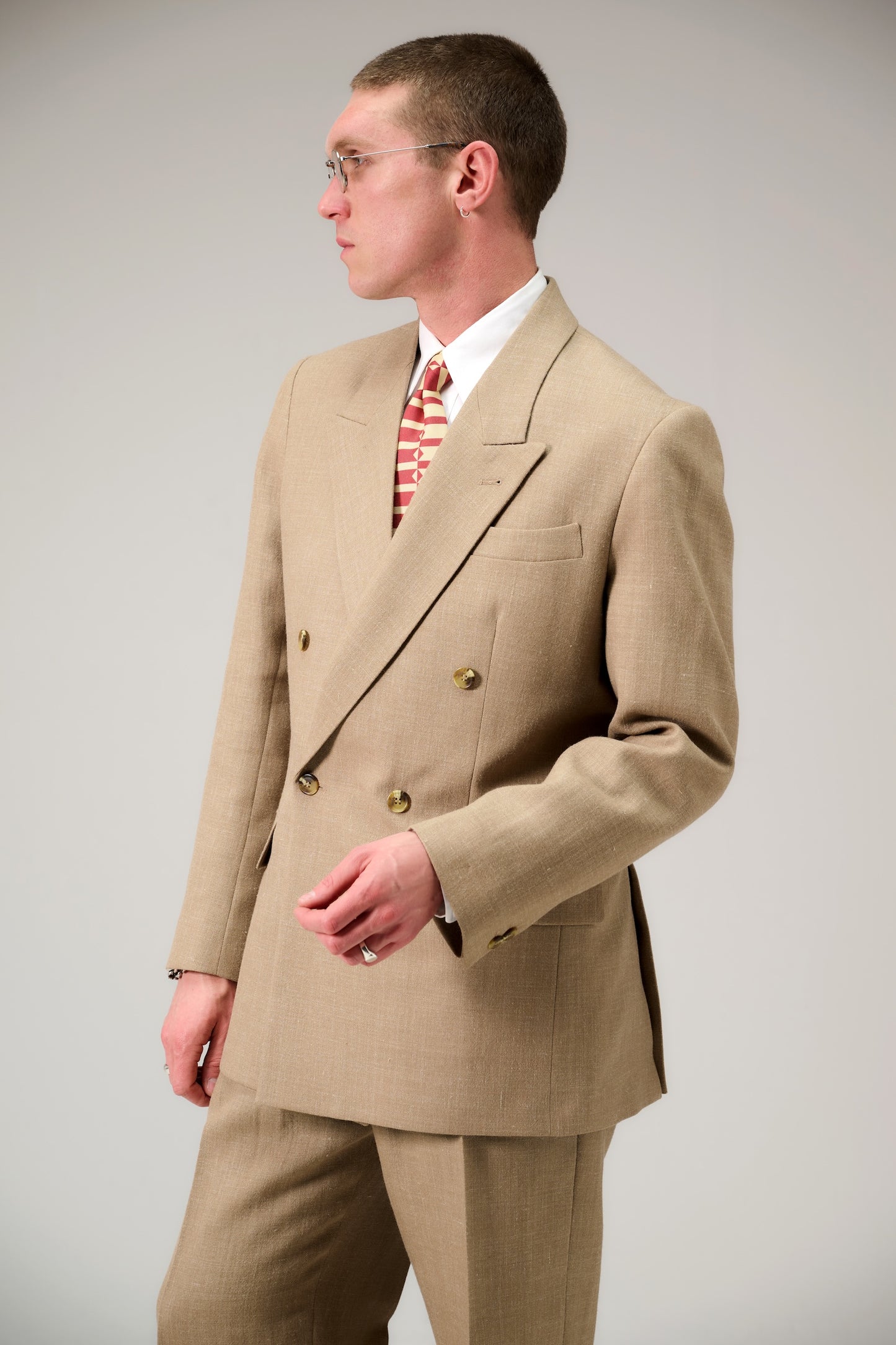 Double breasted suit jacket