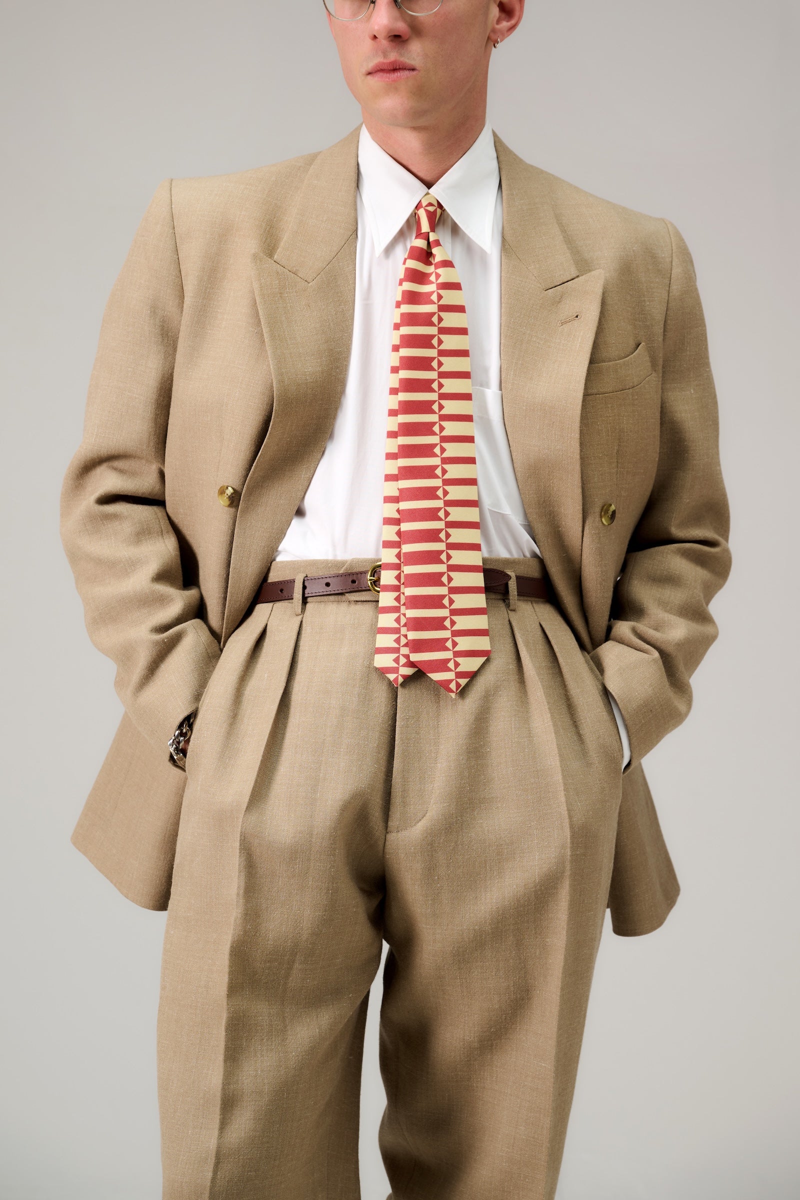 Double breasted suit jacket