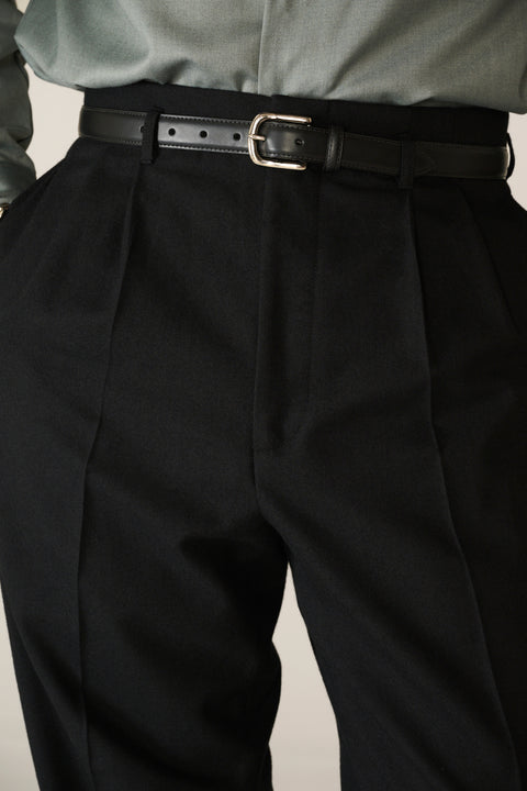 Black wool Empire waist trousers (IN STOCK)