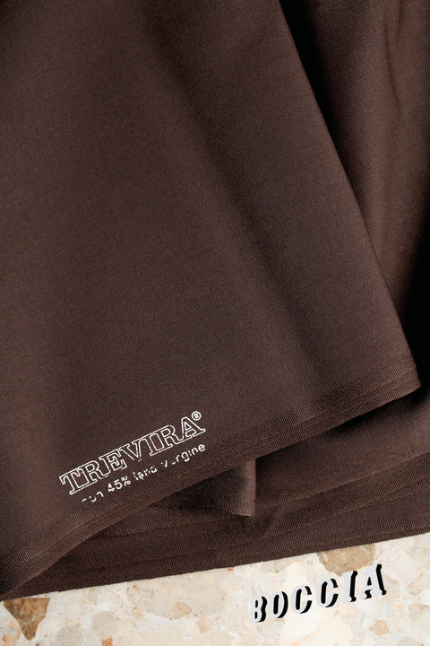 Brown dark taupe wool - TB033m