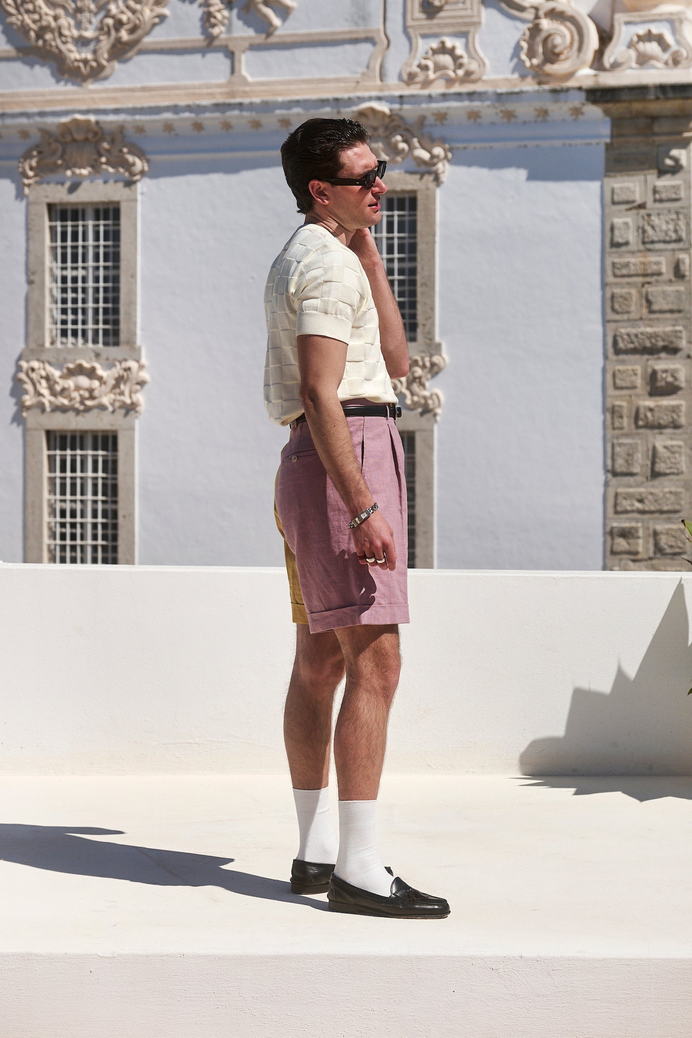 Two-tone wide boy shorts