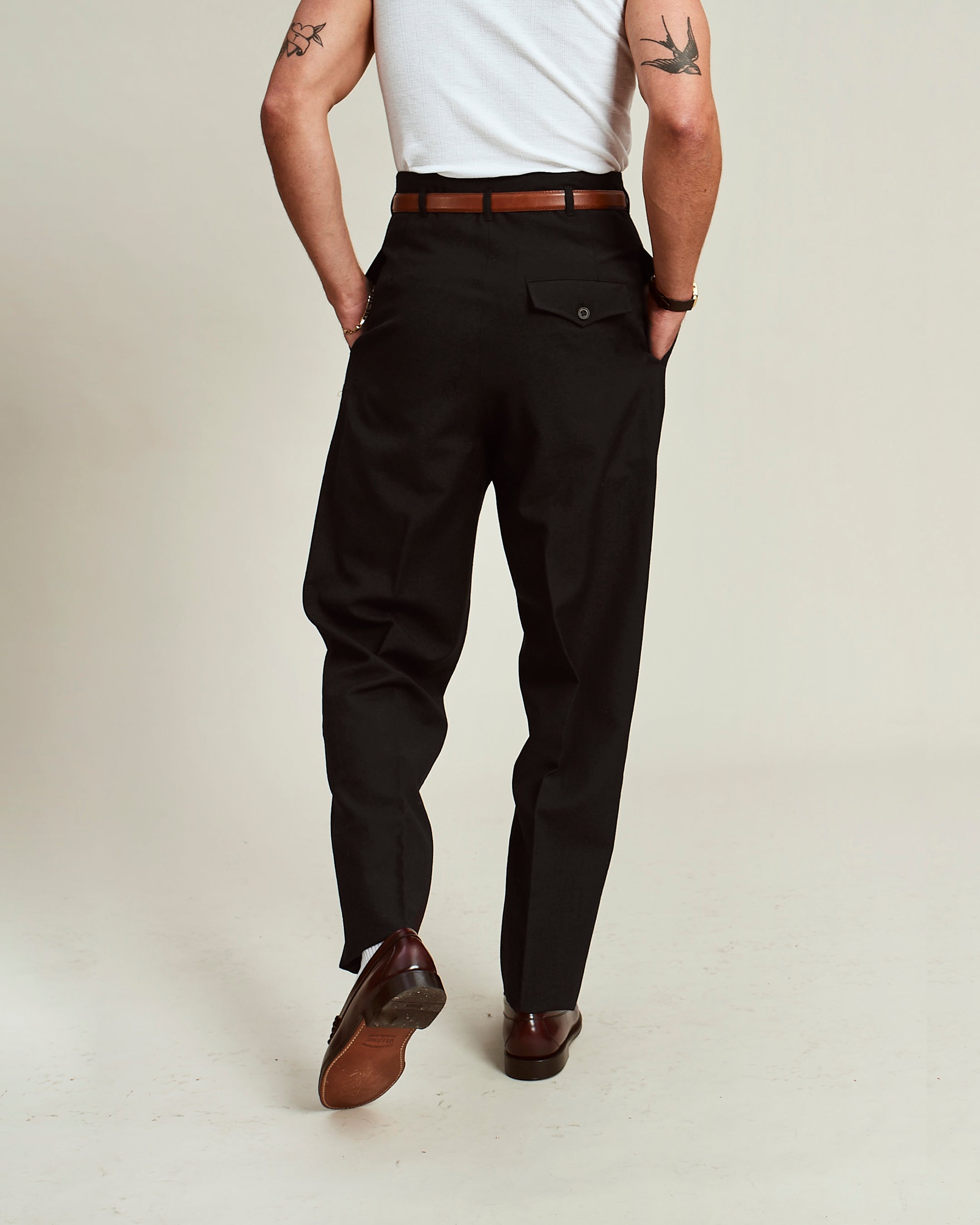 Slim Peg Trousers in Black | Alexander McQueen US