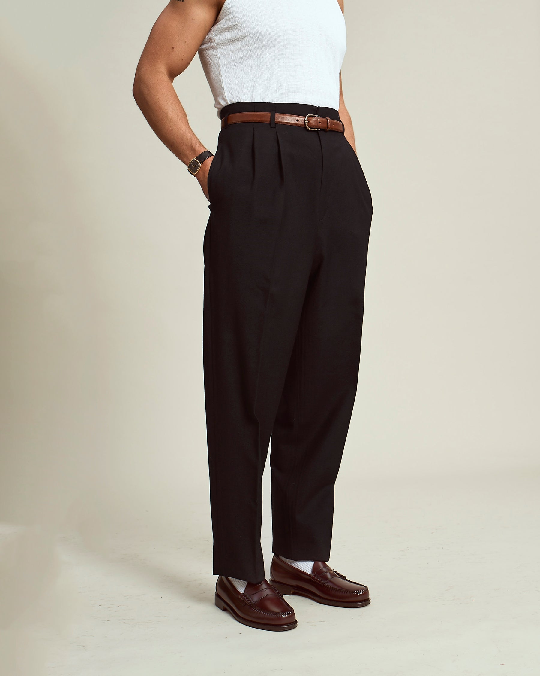 FABRIC OPTION - BLACK BRITISH WOOL