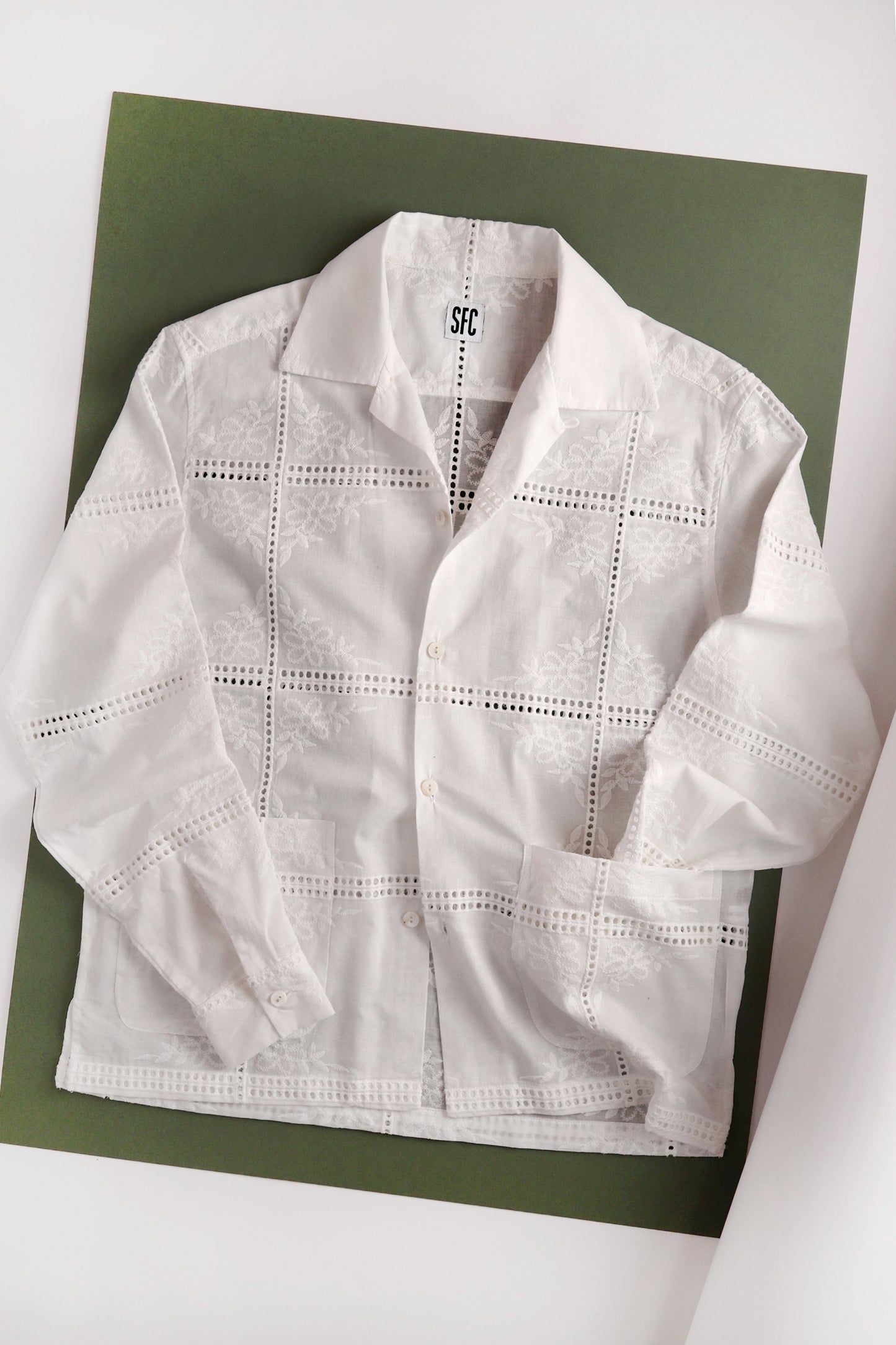 Embroidered pocket shirt