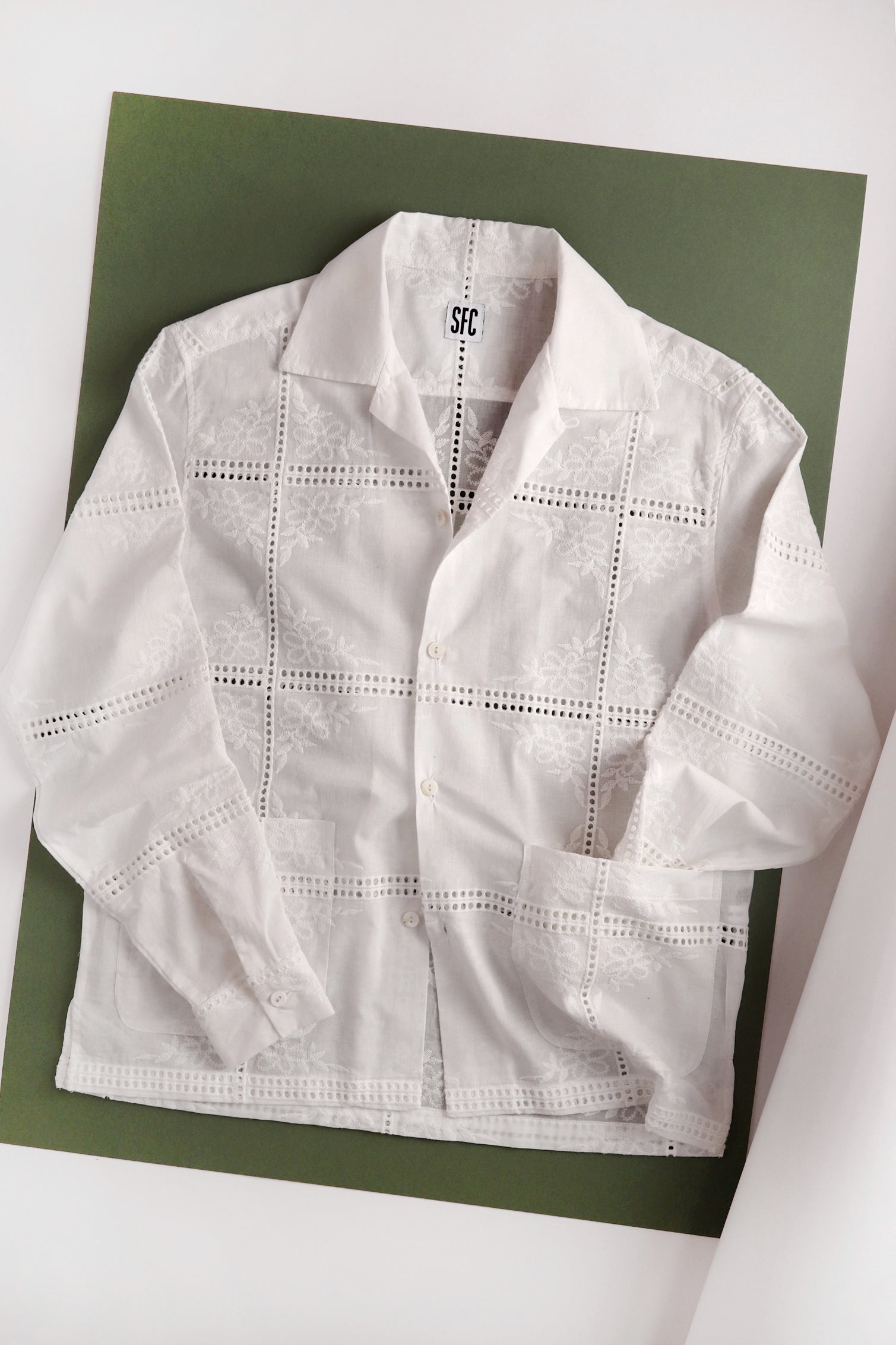 Embroidered pocket shirt