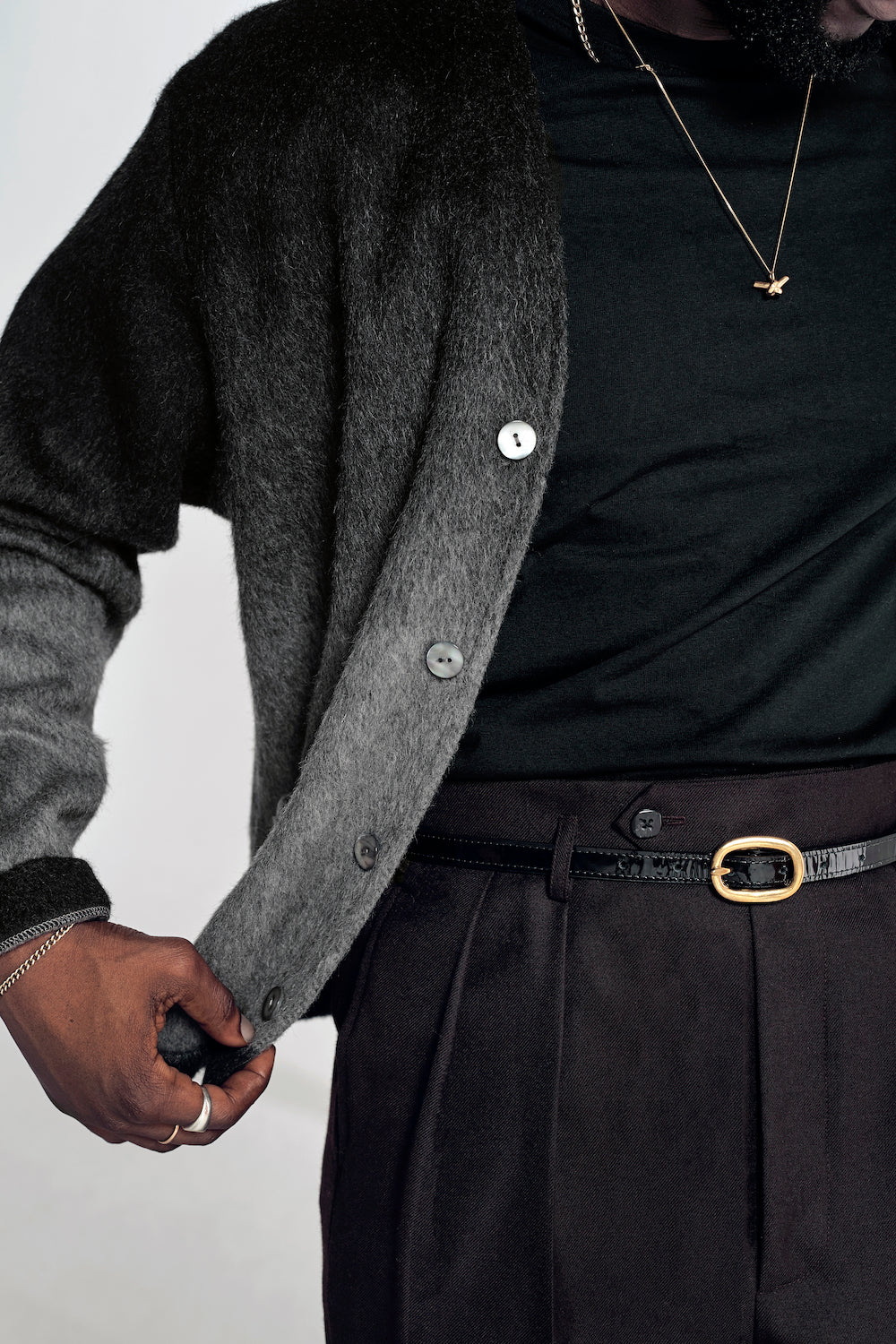 Leather tape belt