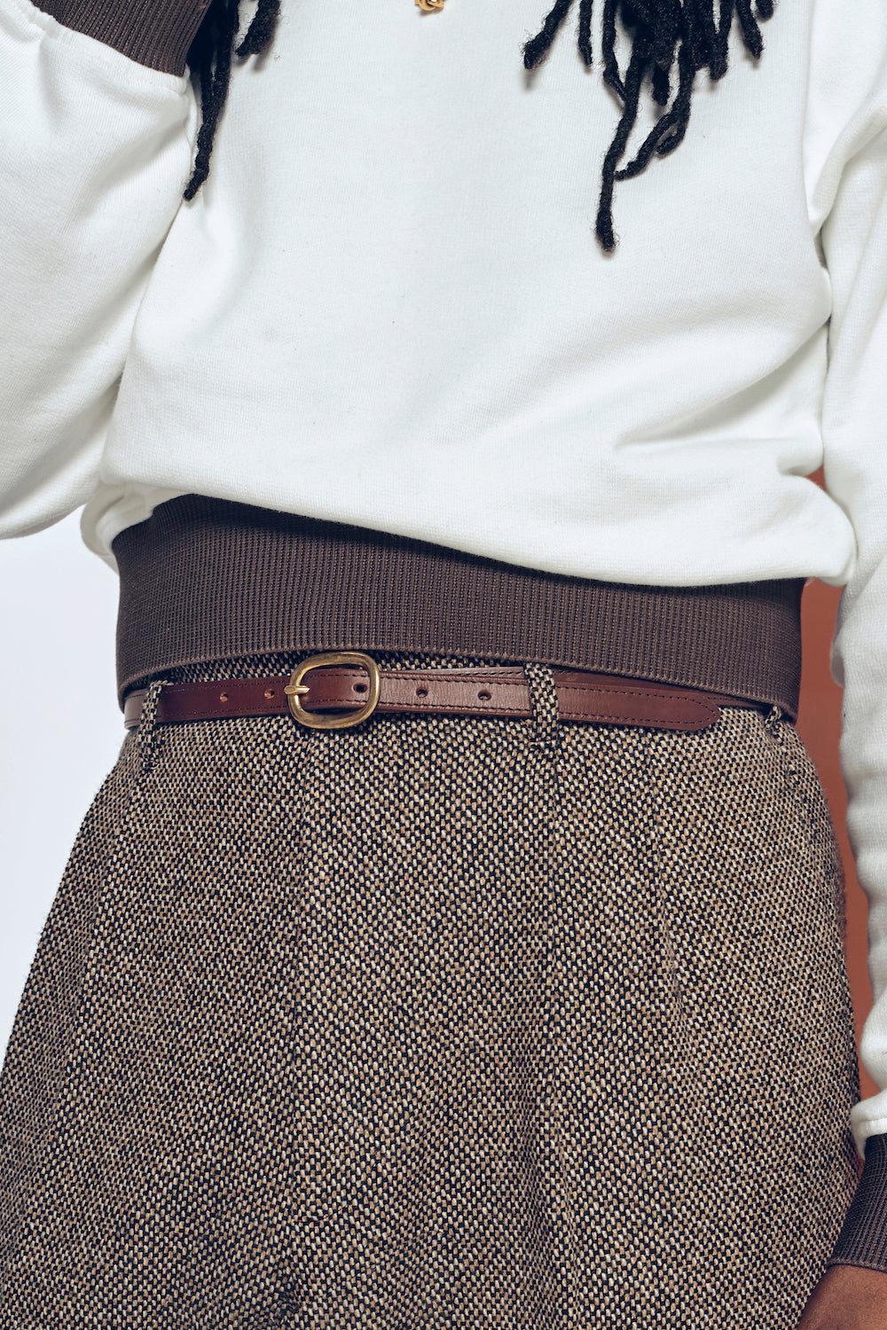 brown belt outfit