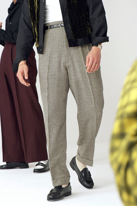 True vintage Hollywood waist 1940s-1950s mens trousers//light