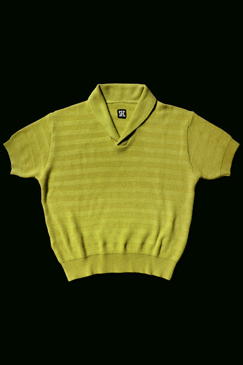 Giallo Cromo shawl neck knit top