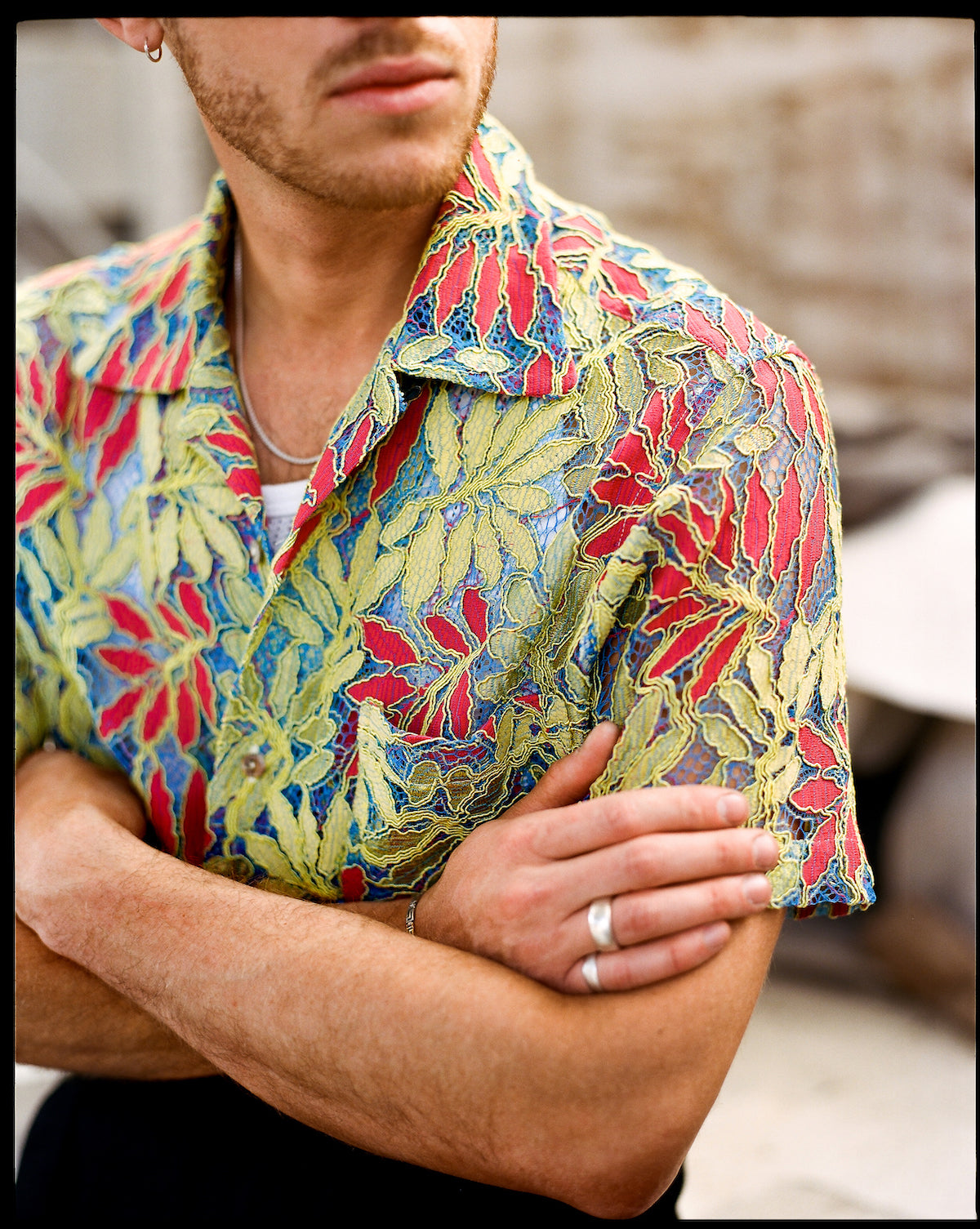 Leaf lace shirt
