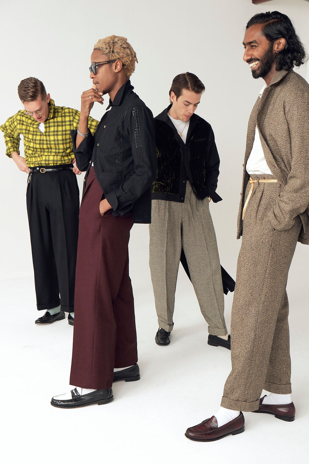 Black Pitme wool-blend crepe wide-leg suit trousers | Acne Studios |  MATCHES UK