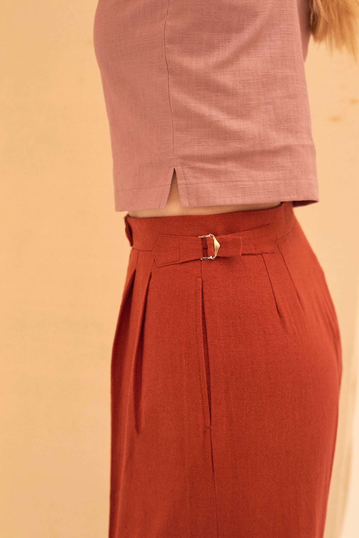 High Rise Pleated Baggy Trousers - Brown | Levi's® AT