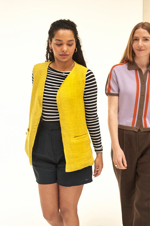 Citrine waffle Dahlia vest