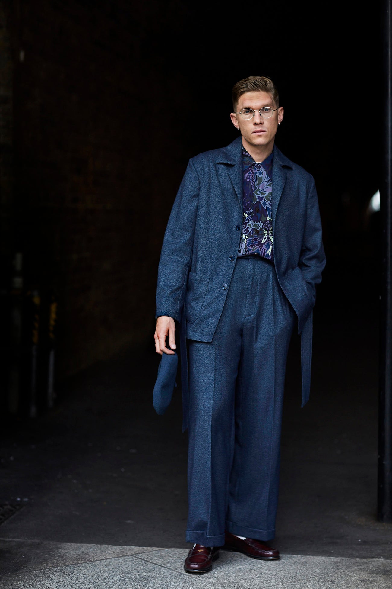 FABRIC OPTION -  BLUE MOTTLED FLECK WOOL