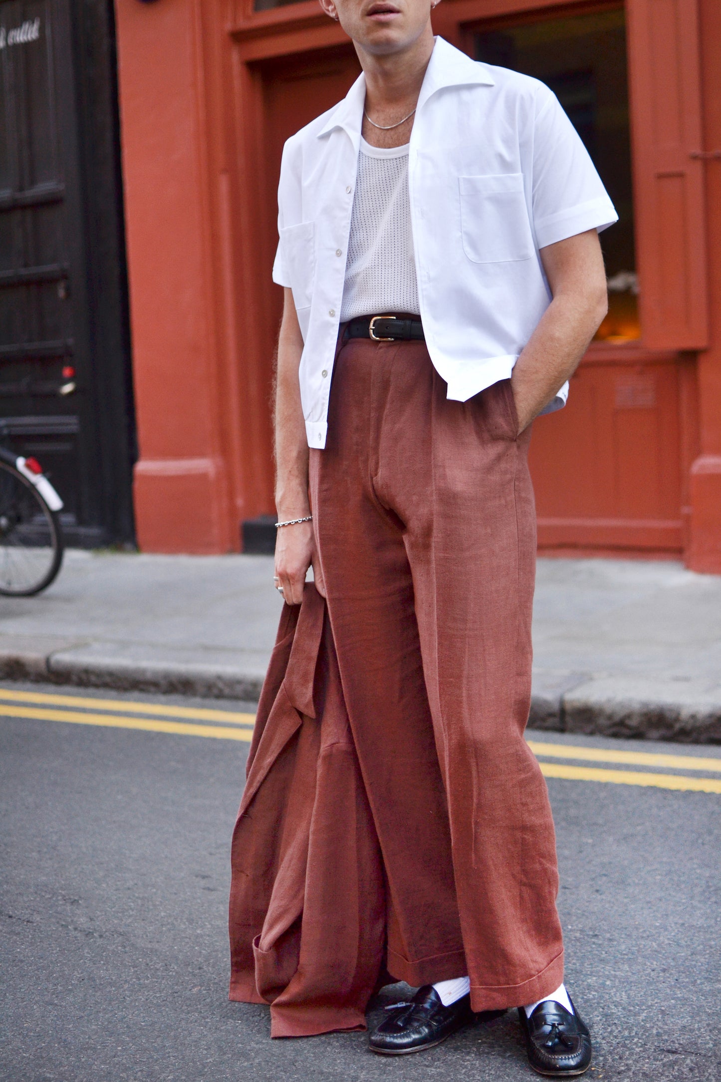 White wing collar Henry Hill shirt