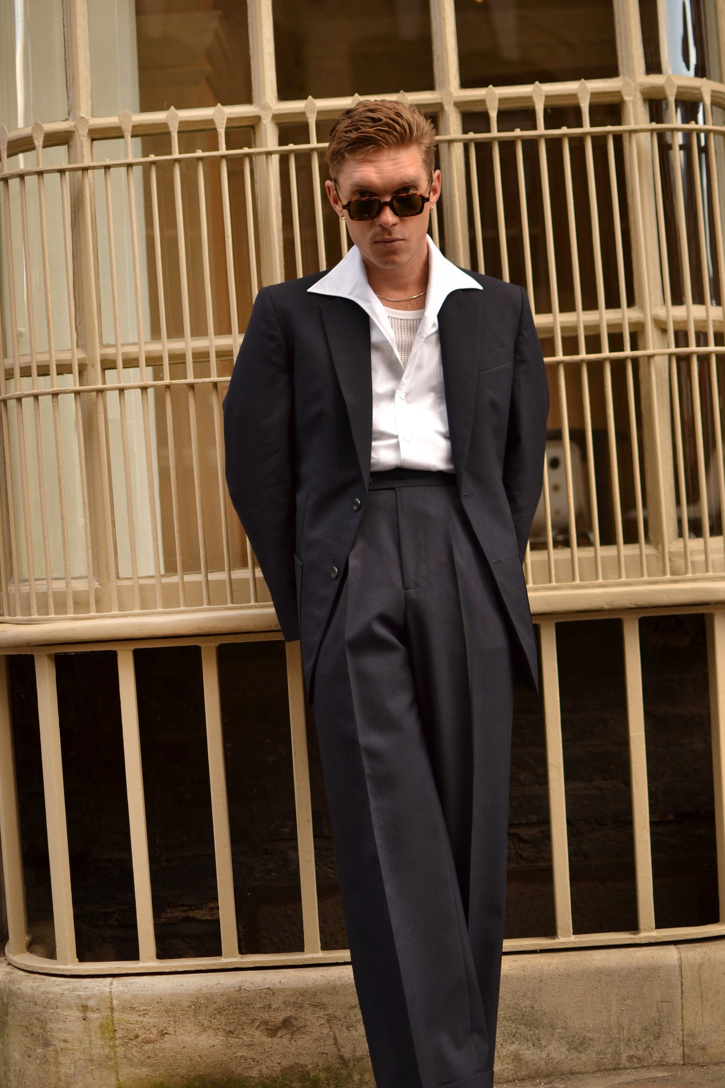 White wing collar Henry Hill shirt