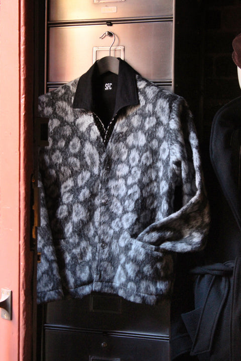 Grey toned marbled leopard cardigan