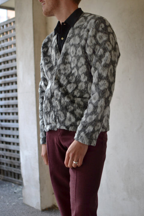 Grey toned marbled leopard cardigan