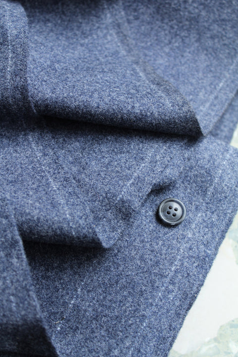 Steel blue/grey flannel wool - TB096