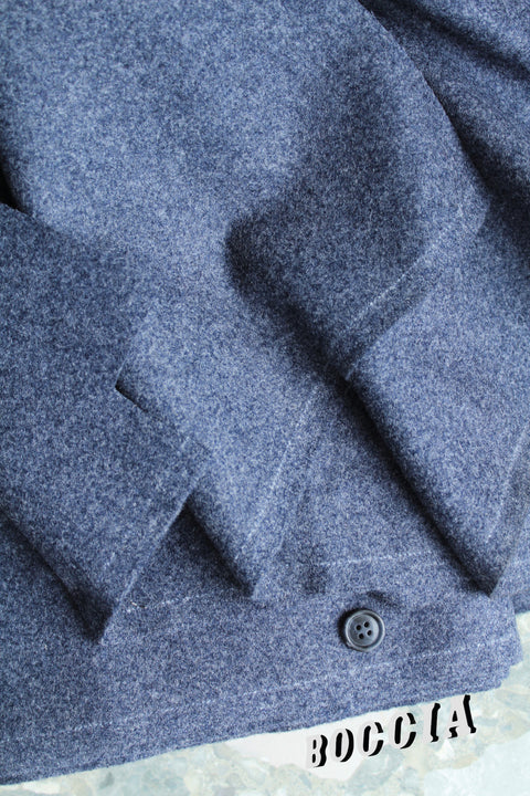 Steel blue/grey flannel wool - TB096