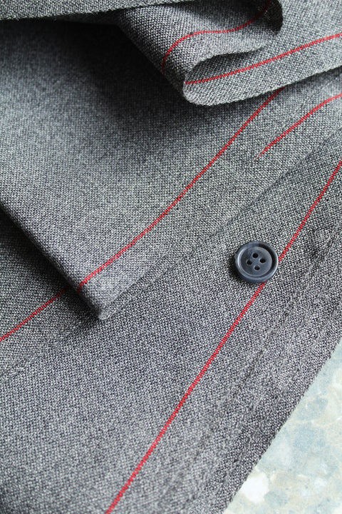 Sharp grey woven wool - TB104
